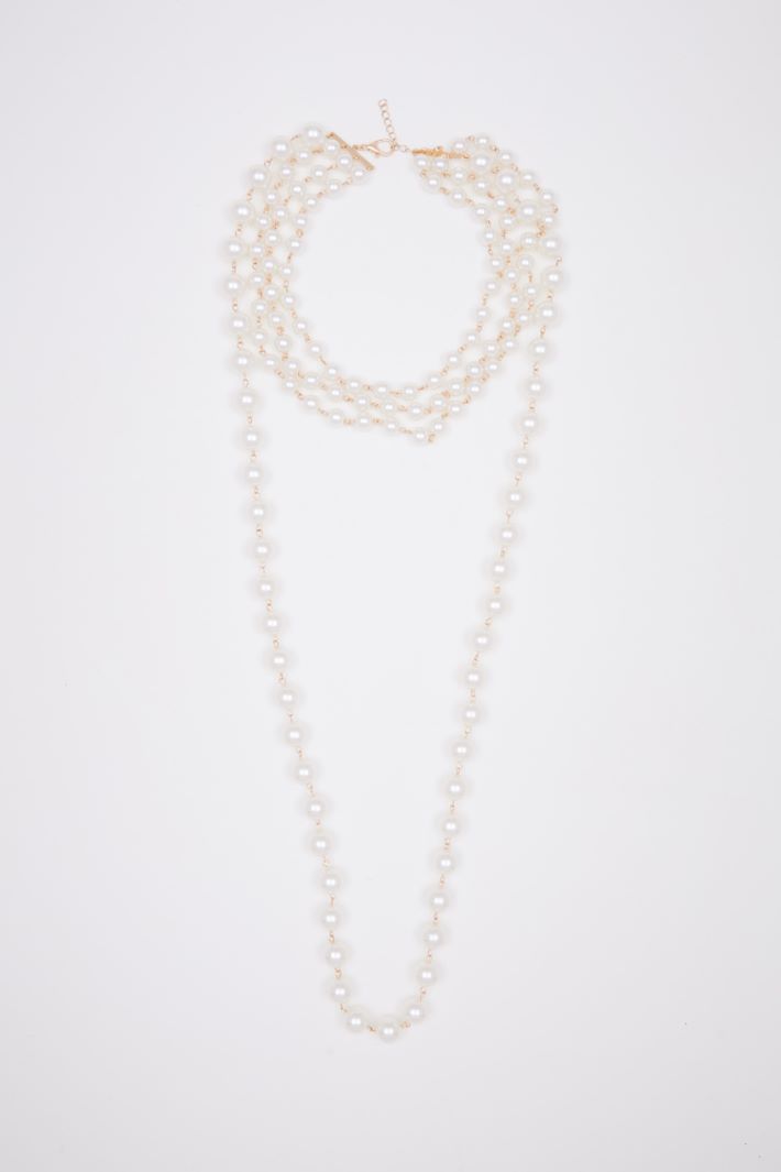 Collana multifilo con perle Intrend