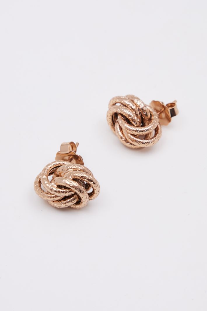Orecchini in metallo intrecciato Intrend - 3