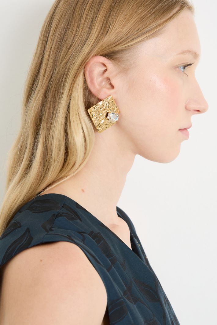 Orecchini geometrici con strass Intrend - 3