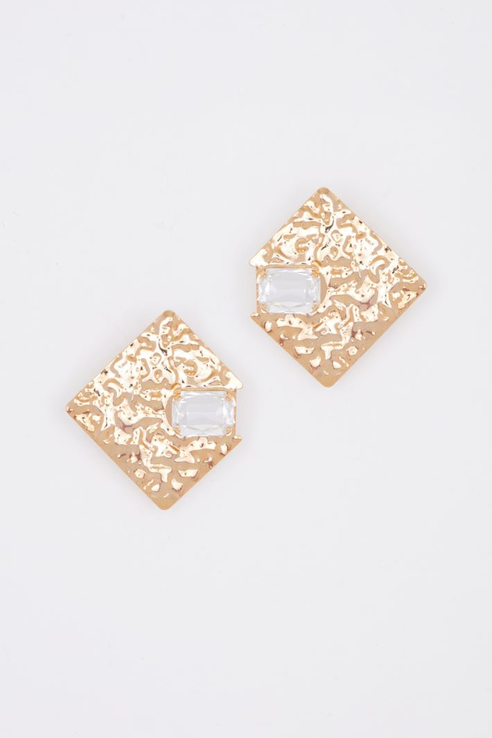 Orecchini geometrici con strass Intrend