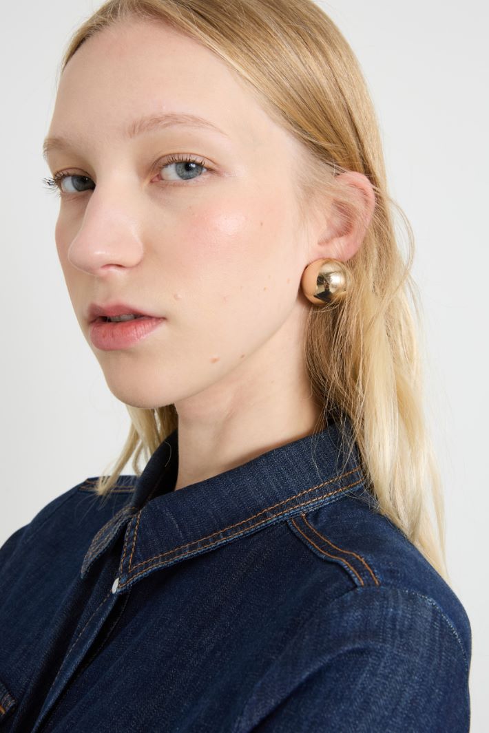 Metal stud earrings Intrend - 2