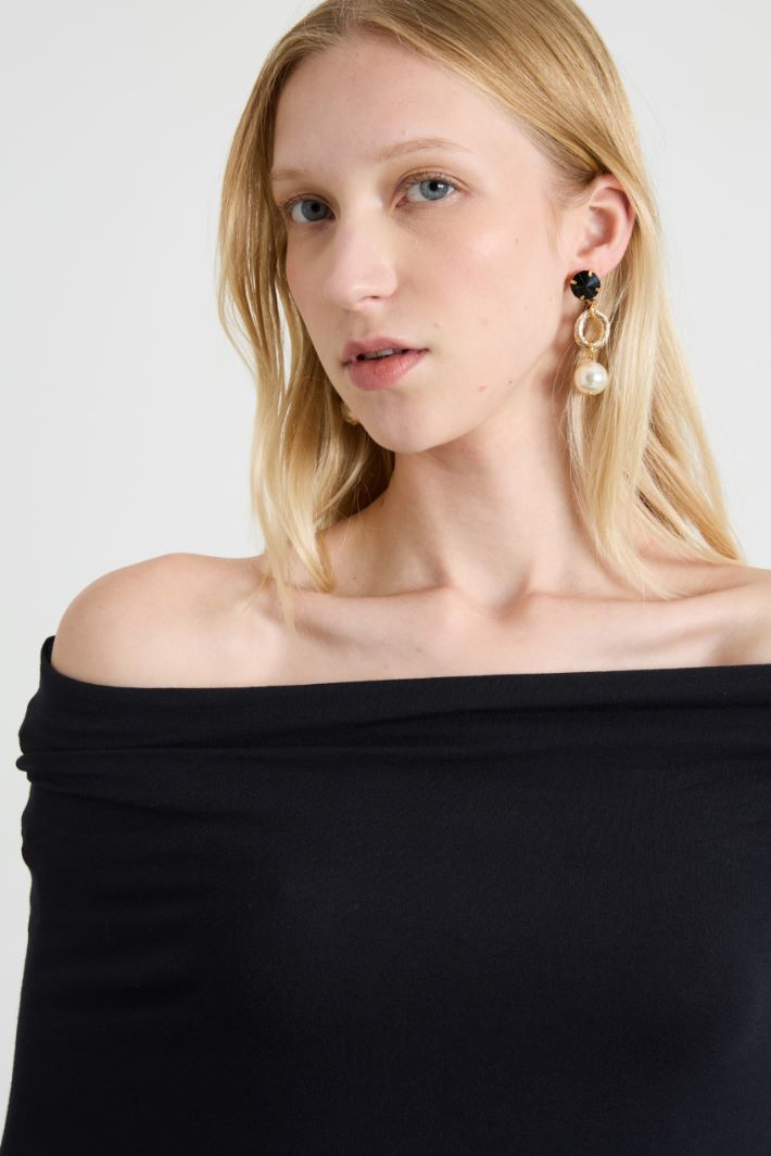Orecchini pendenti con perla Intrend - 3