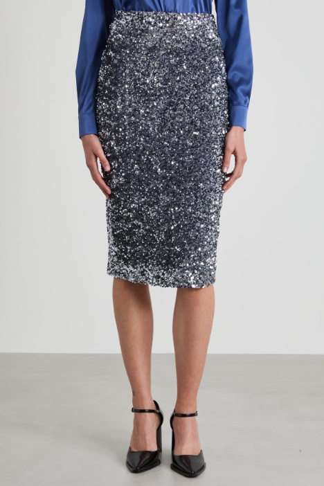 Gonna a matita in paillettes