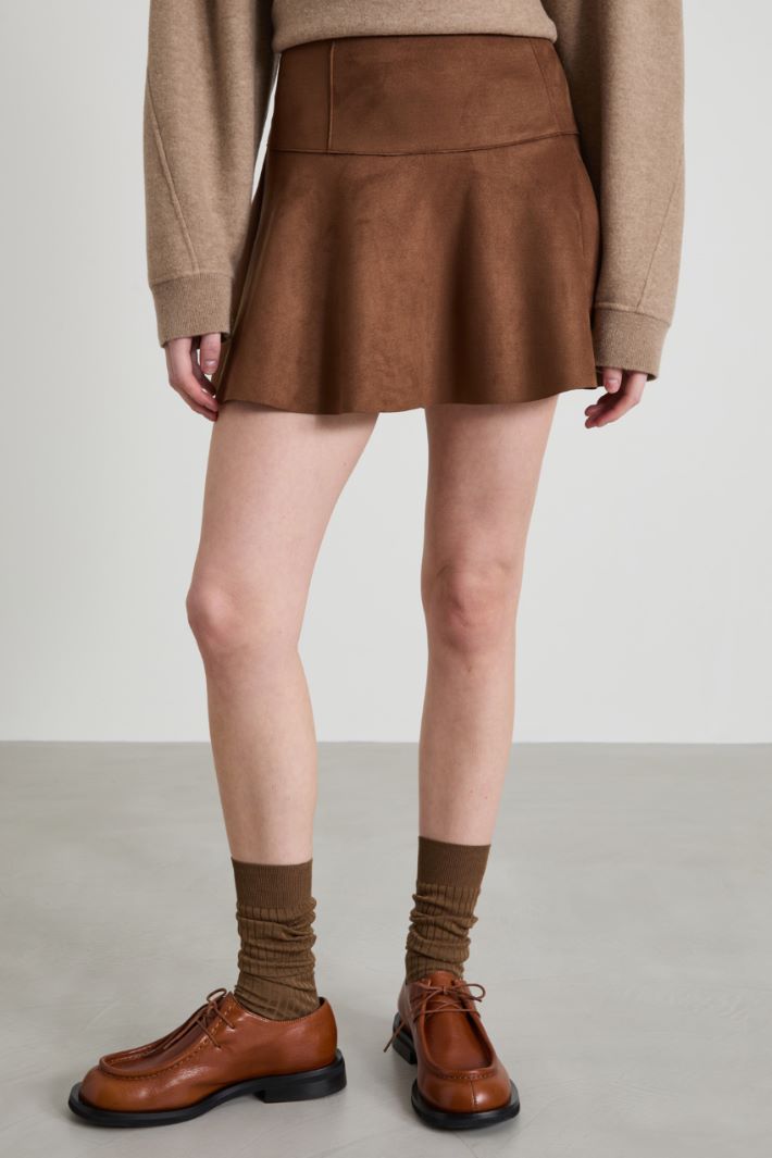 Minigonna effetto suede