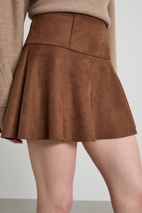 Minigonna effetto suede