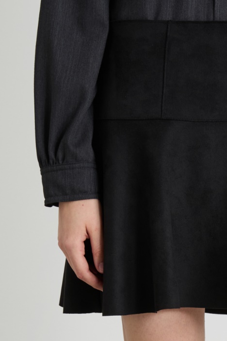 Minigonna effetto suede