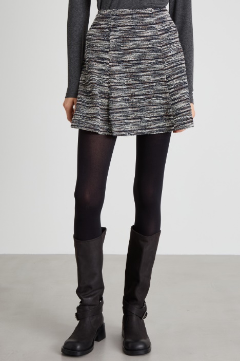 Minigonna in jersey stuoia