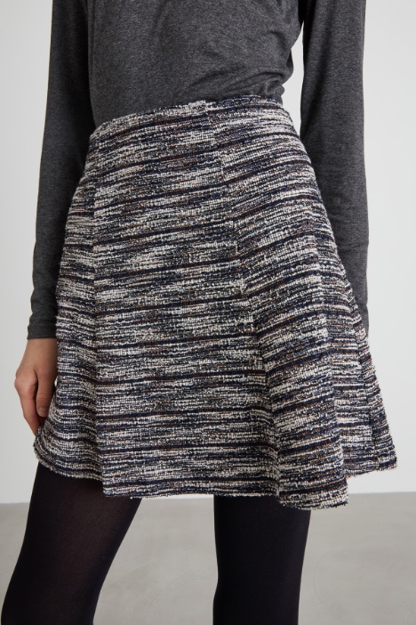 Minigonna in jersey stuoia