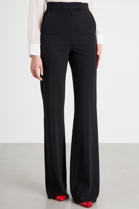 Pantaloni in jersey crépe