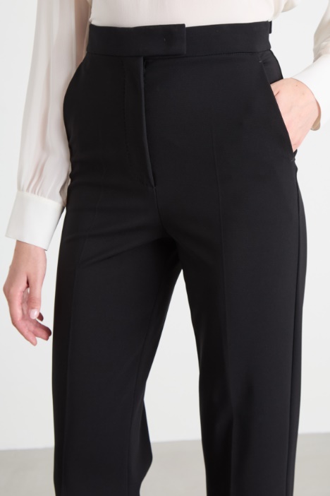 Pantaloni in jersey crépe