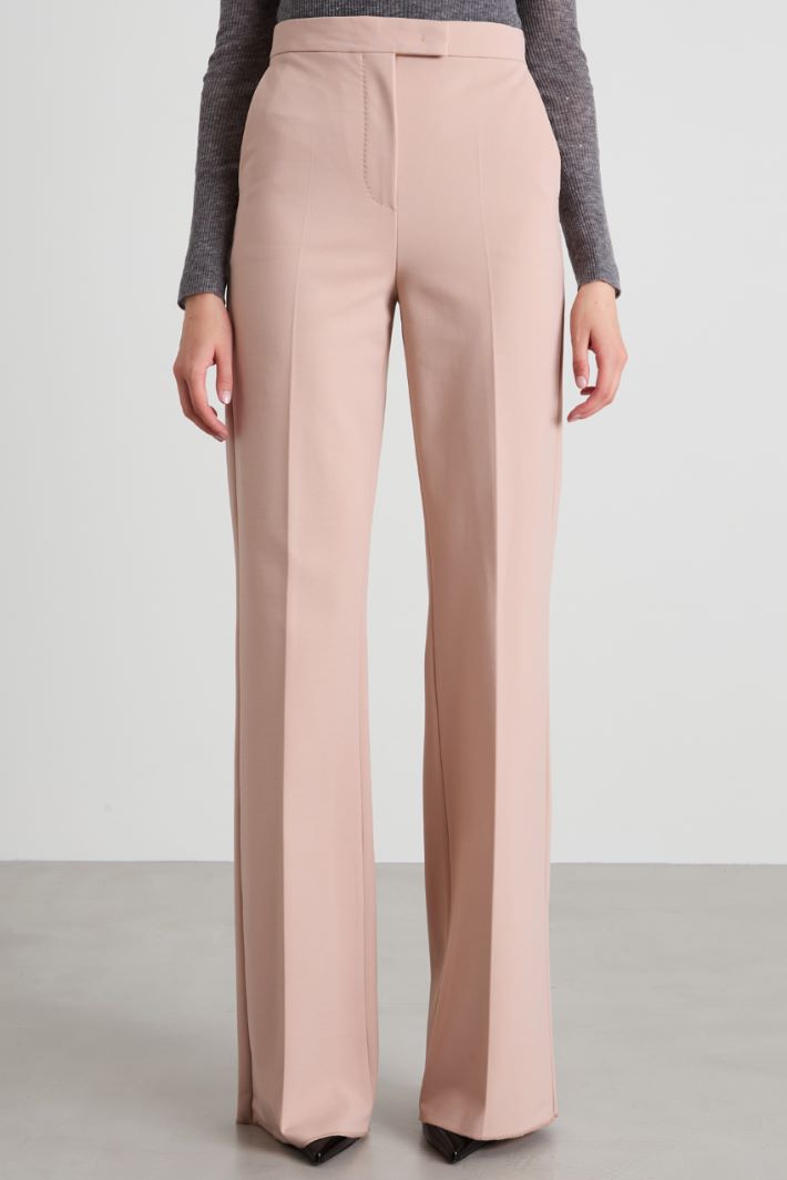 Pantaloni in jersey crépe