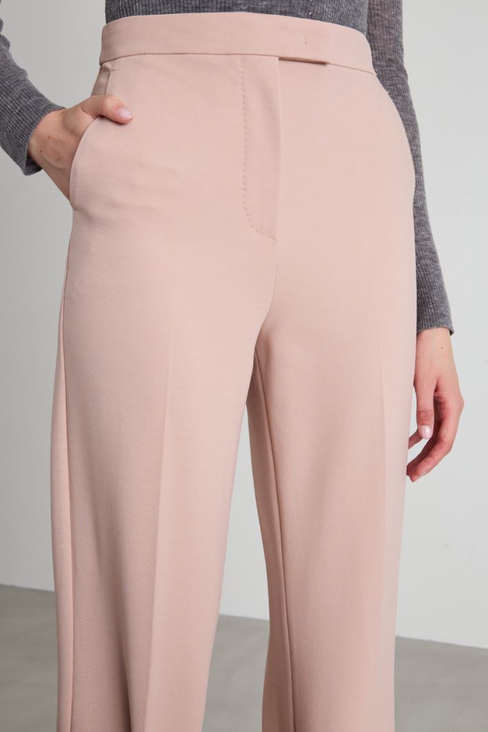 Pantaloni in jersey crépe
