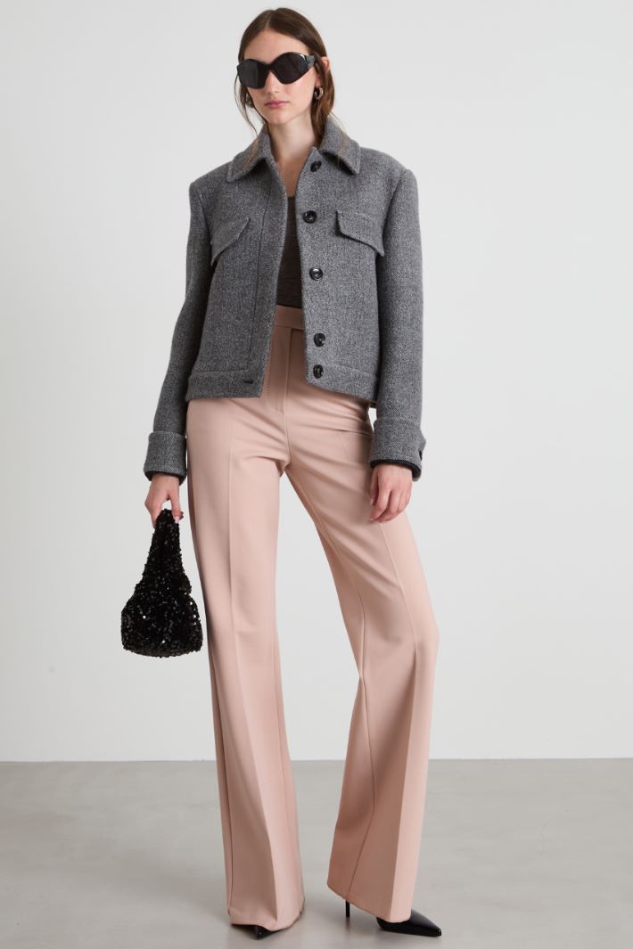 Pantaloni in jersey crépe