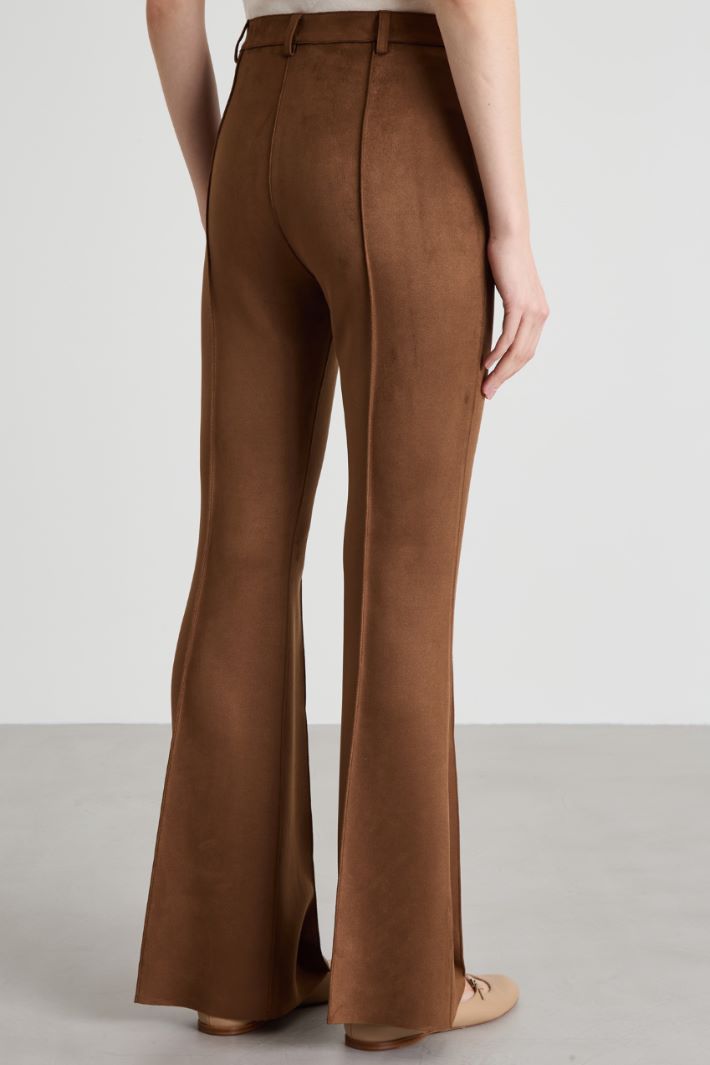 Pantaloni flare effetto suede Intrend - 3