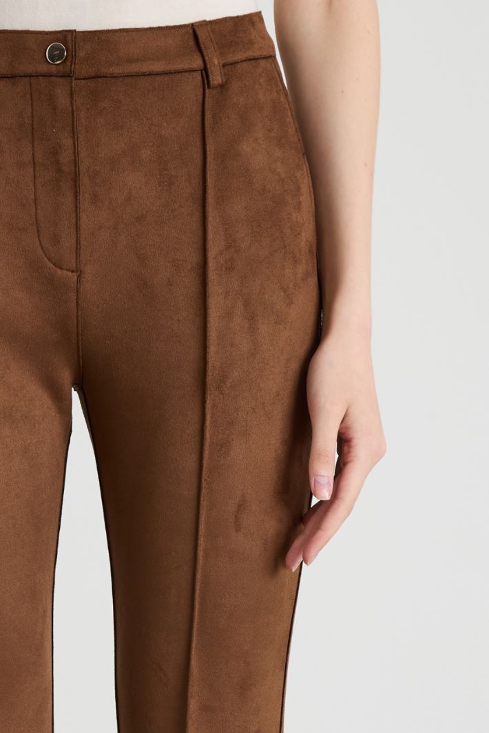 Pantaloni flare effetto suede Intrend - 2