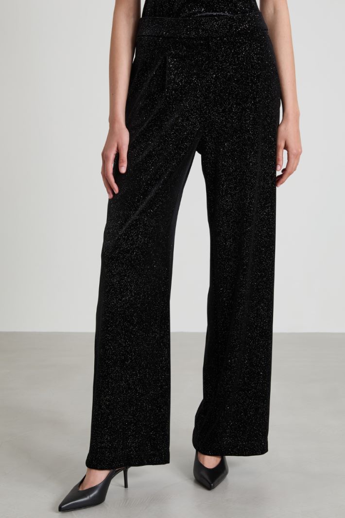 Glitter wide-leg trousers Intrend - 2