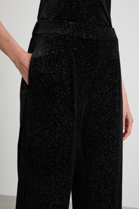 Pantalones anchos con purpurina