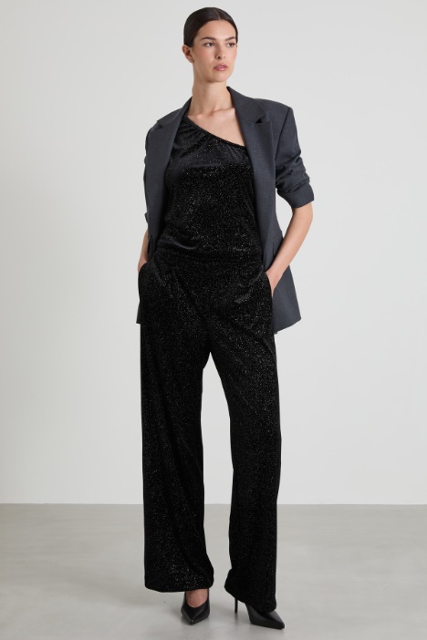 Glitter wide-leg trousers Intrend