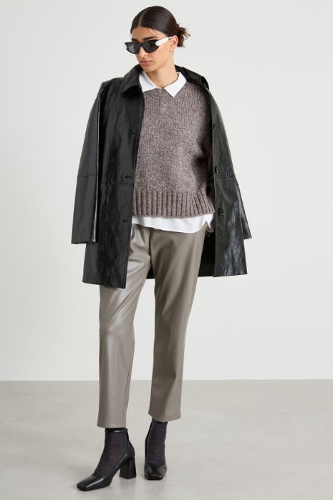 Faux leather jogger trousers Intrend