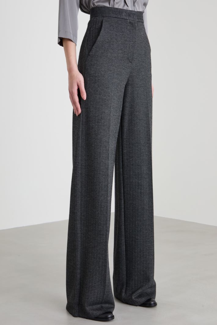 Pantaloni a palazzo in jersey Intrend - 4