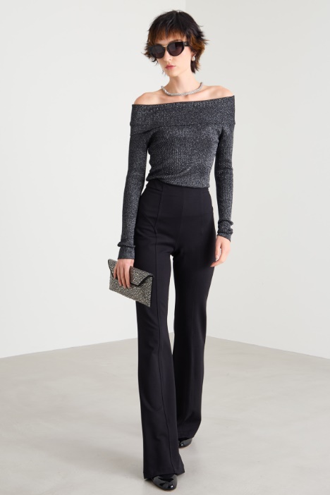 Flared jersey trousers Intrend
