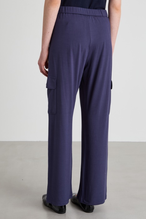 Pantaloni cargo in jersey