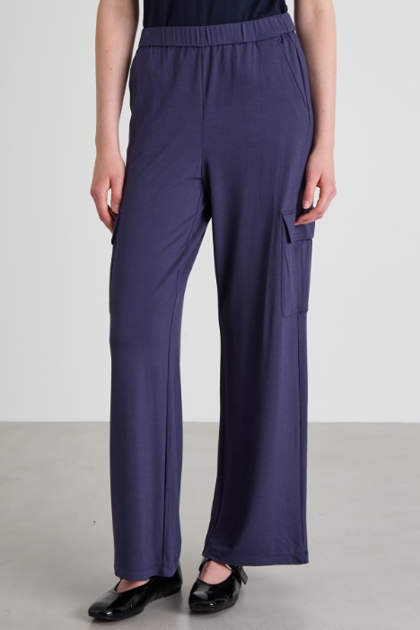 Pantaloni cargo in jersey