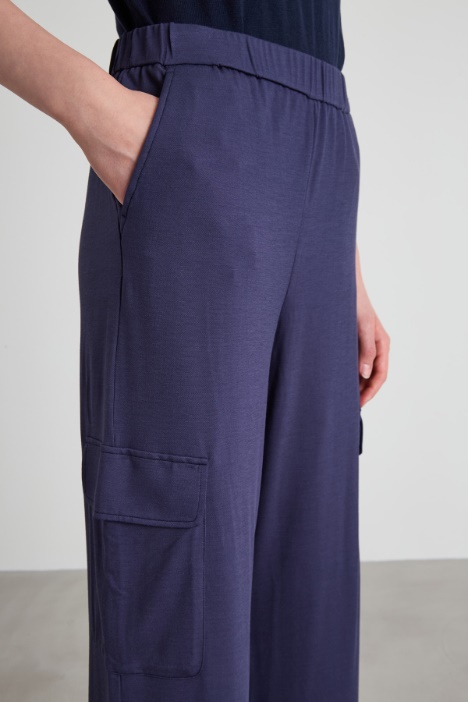 Pantaloni cargo in jersey