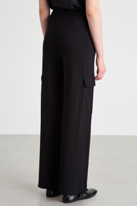 Pantaloni cargo in jersey