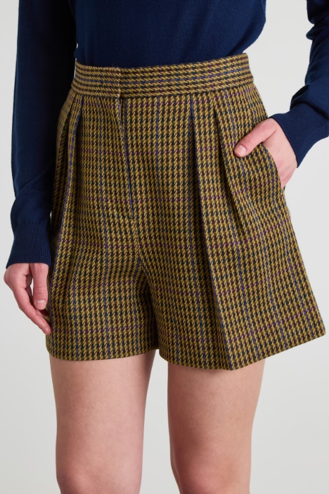 Shorts in jersey con pinces