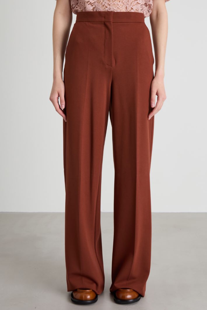Pantaloni a palazzo in jersey Intrend - 4