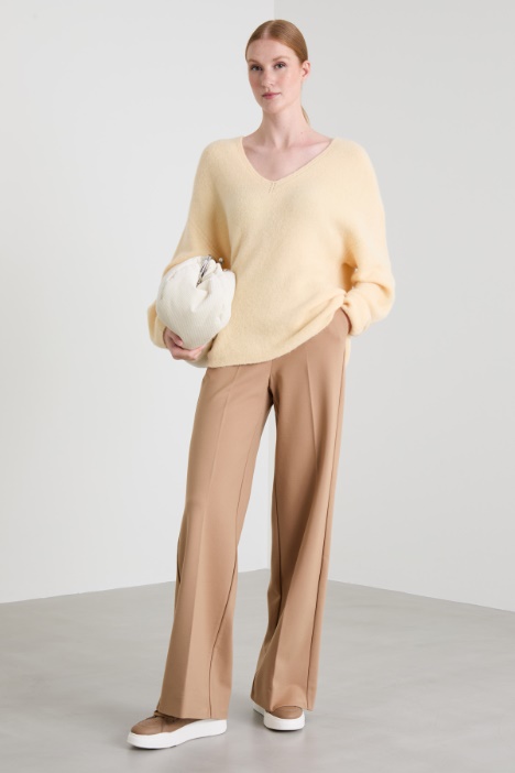 Wide-fit jersey trousers Intrend