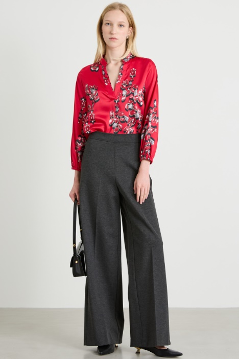 Wide-fit jersey trousers Intrend