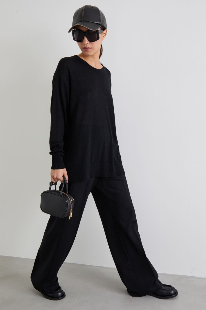 Wide-fit jersey trousers Intrend