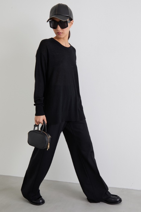 Wide-fit jersey trousers Intrend