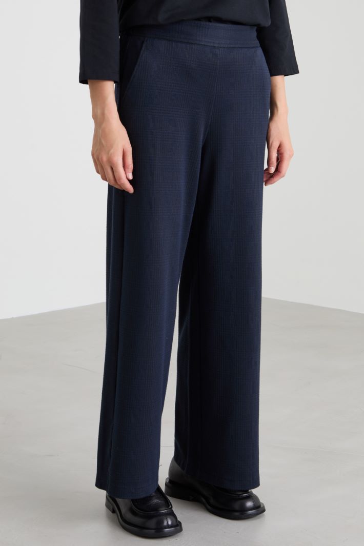 Pantaloni ampi in jersey jacquard Intrend - 2