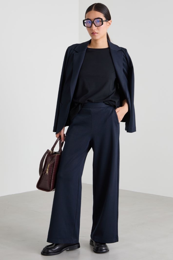 Pantaloni ampi in jersey jacquard Intrend