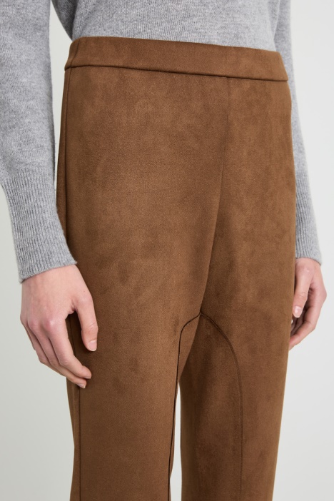 Pantaloni skinny effetto suede