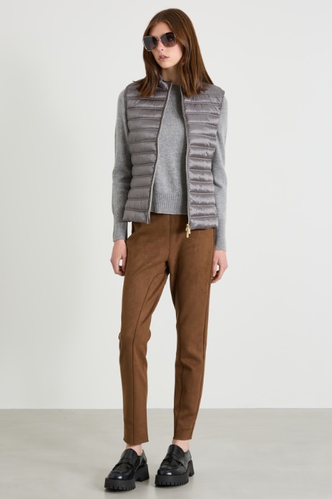 Suede-effect skinny trousers Intrend