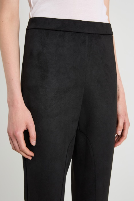 Pantaloni skinny effetto suede