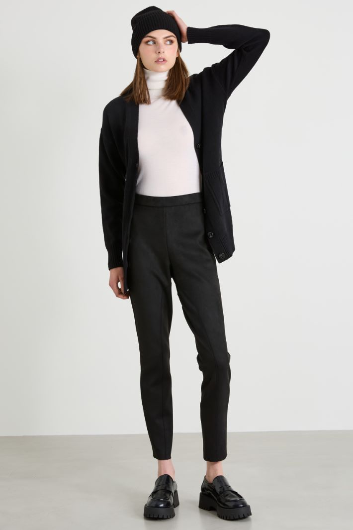 Suede-effect skinny trousers Intrend