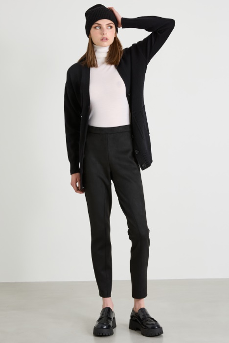 Suede-effect skinny trousers Intrend