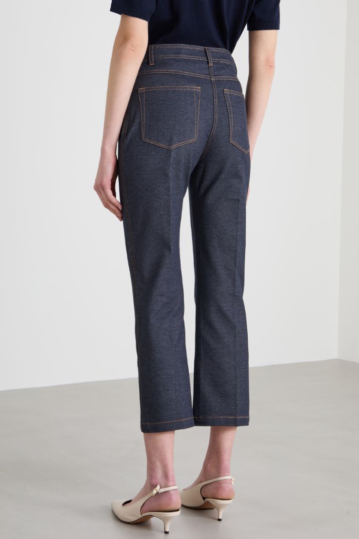 Pantalón de punto con efecto denim Intrend - 3