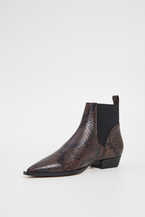 Stivaletti in pelle stampa cocco