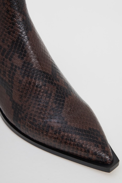 Stivaletti in pelle stampa cocco