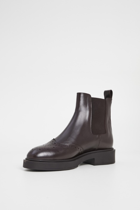 Stivaletti in pelle brogue