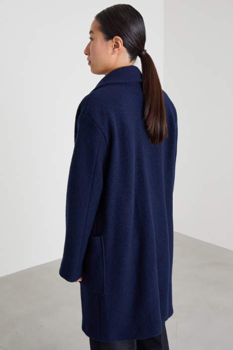 Cappotto in jersey di lana cotta