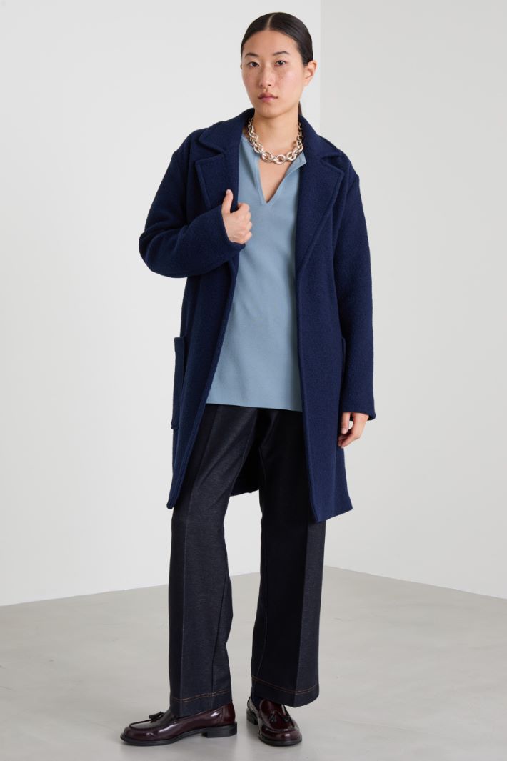 Cappotto in jersey di lana cotta Intrend