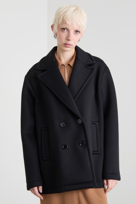 Caban in jersey compatto