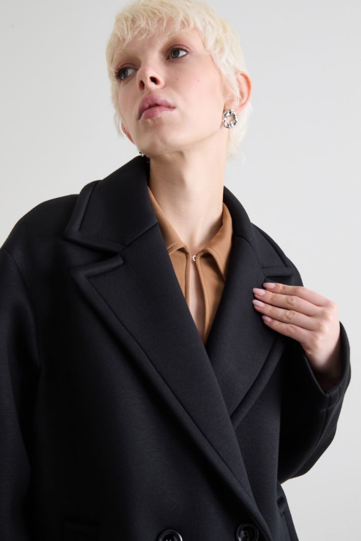 Compact jersey pea coat Intrend - 4